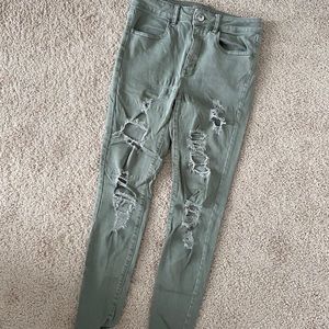 American Eagle Distressed Grey Jeggings